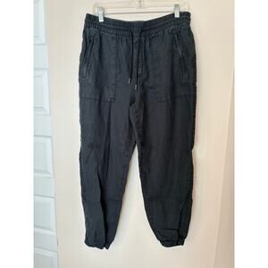 Athlta Retreat Linen High Rise Jogger Black Women's Size Medium